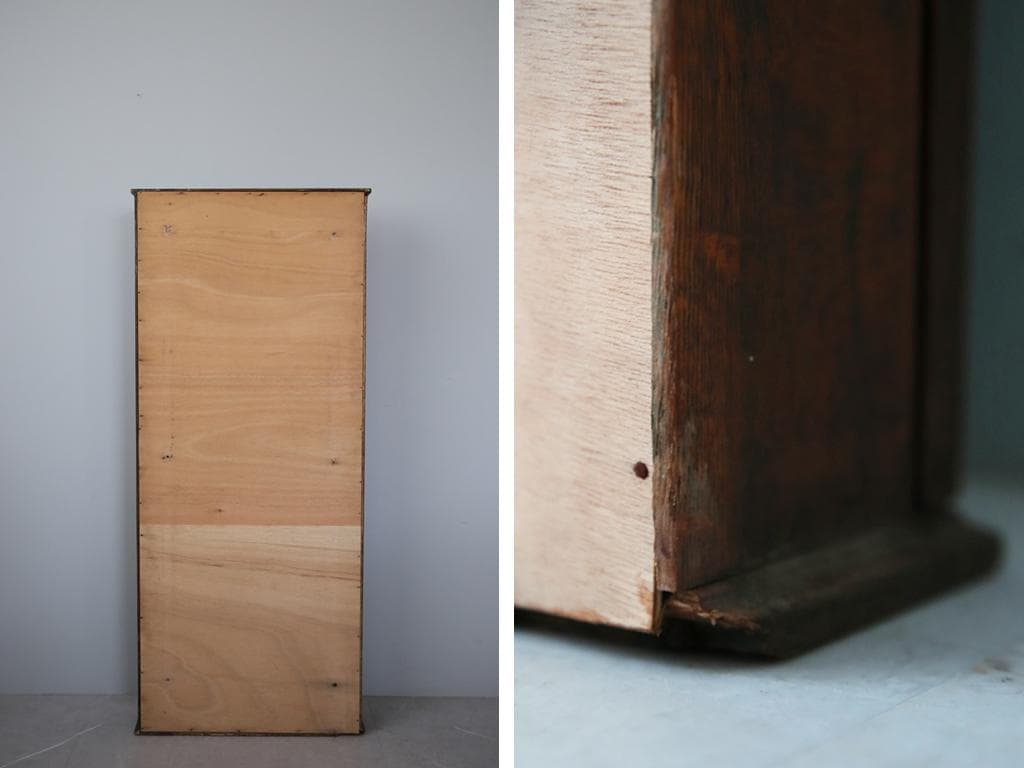 英国アンティーク壁掛けディスプレイショーケース/飾り棚キャビネット(77-199