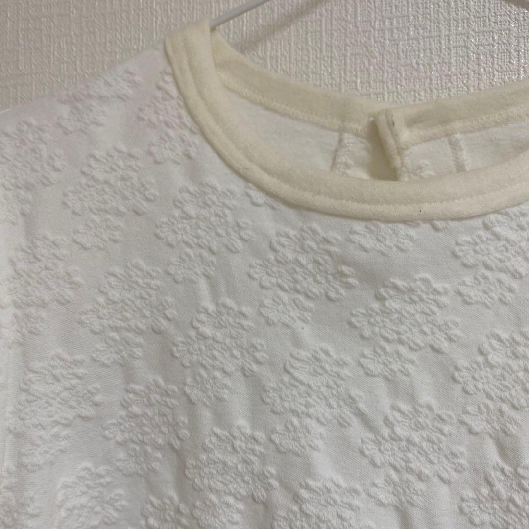 2024AW TAO 綿天竺花柄ジャガード×ウールミルド天竺カットソー