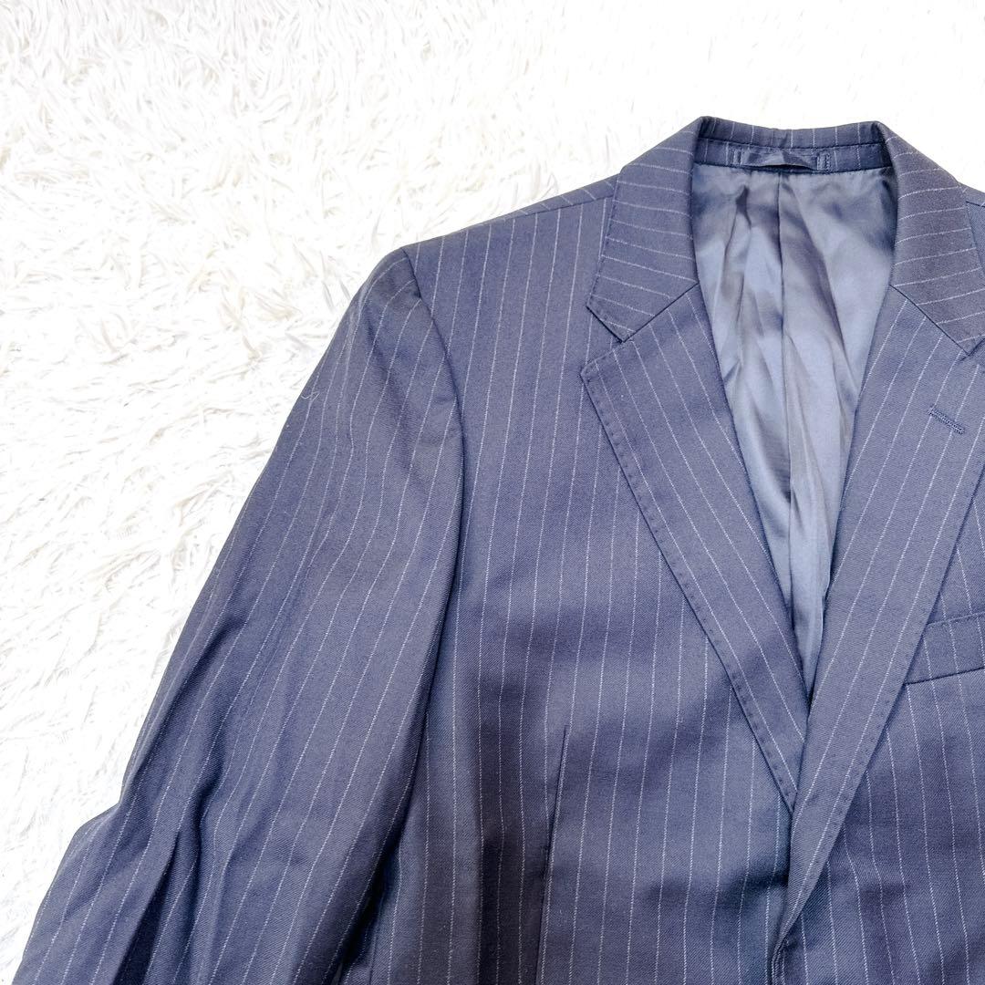 Loro Piana ネイビー ストライプ セットアップ L 冠婚葬祭　イタリア