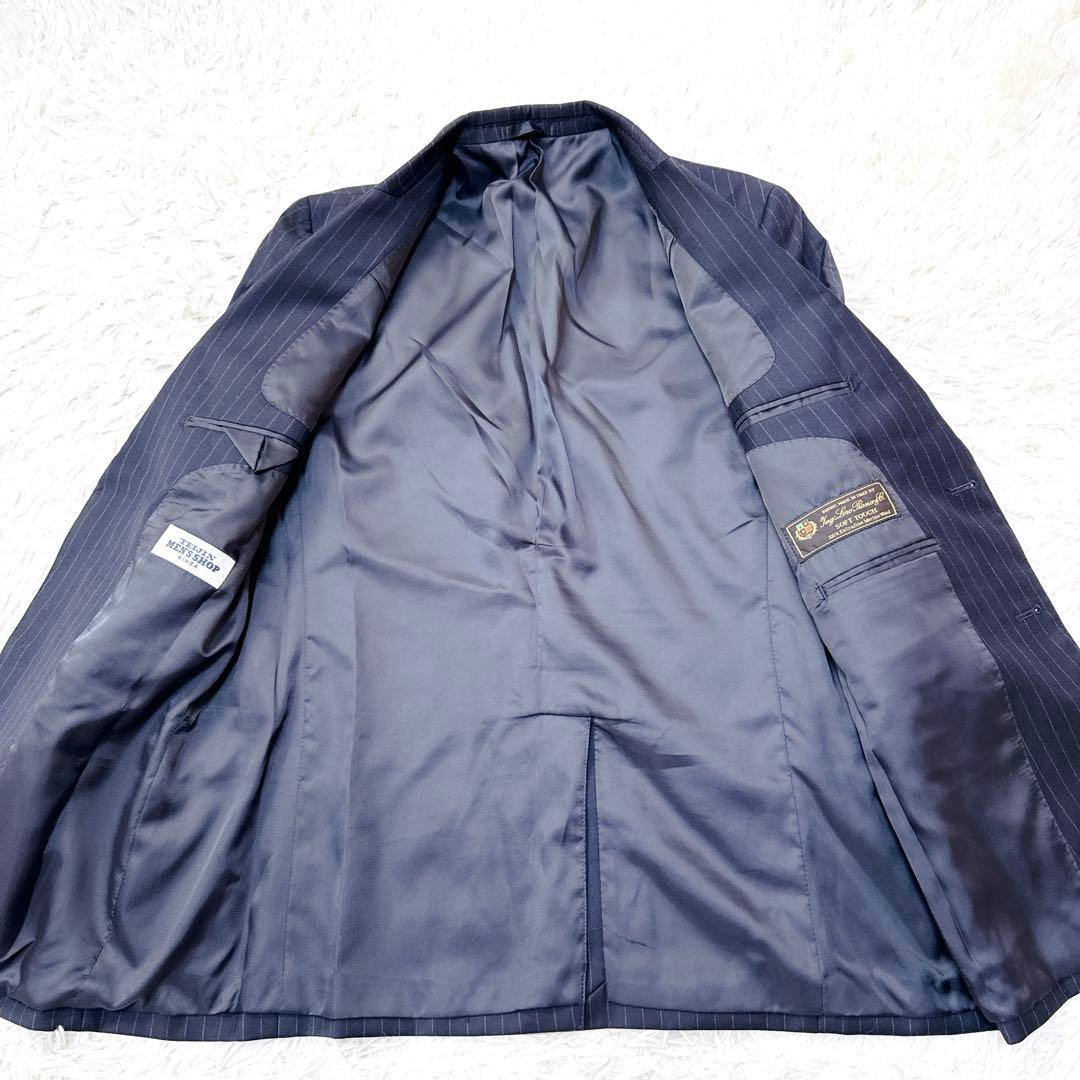 Loro Piana ネイビー ストライプ セットアップ L 冠婚葬祭　イタリア