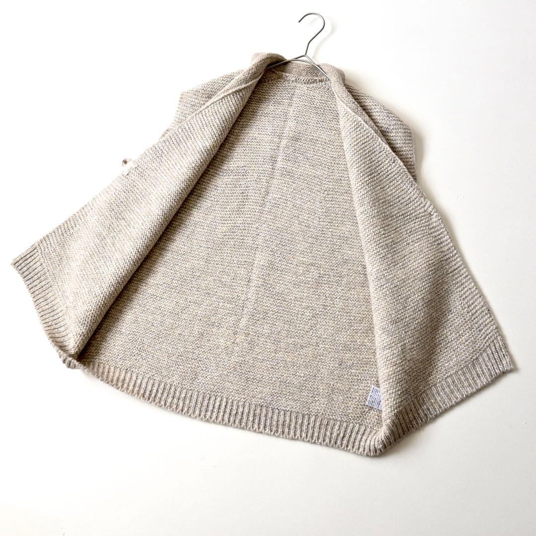 中川政七商店 コクーン ウール ニットベストカーディガン へちま襟