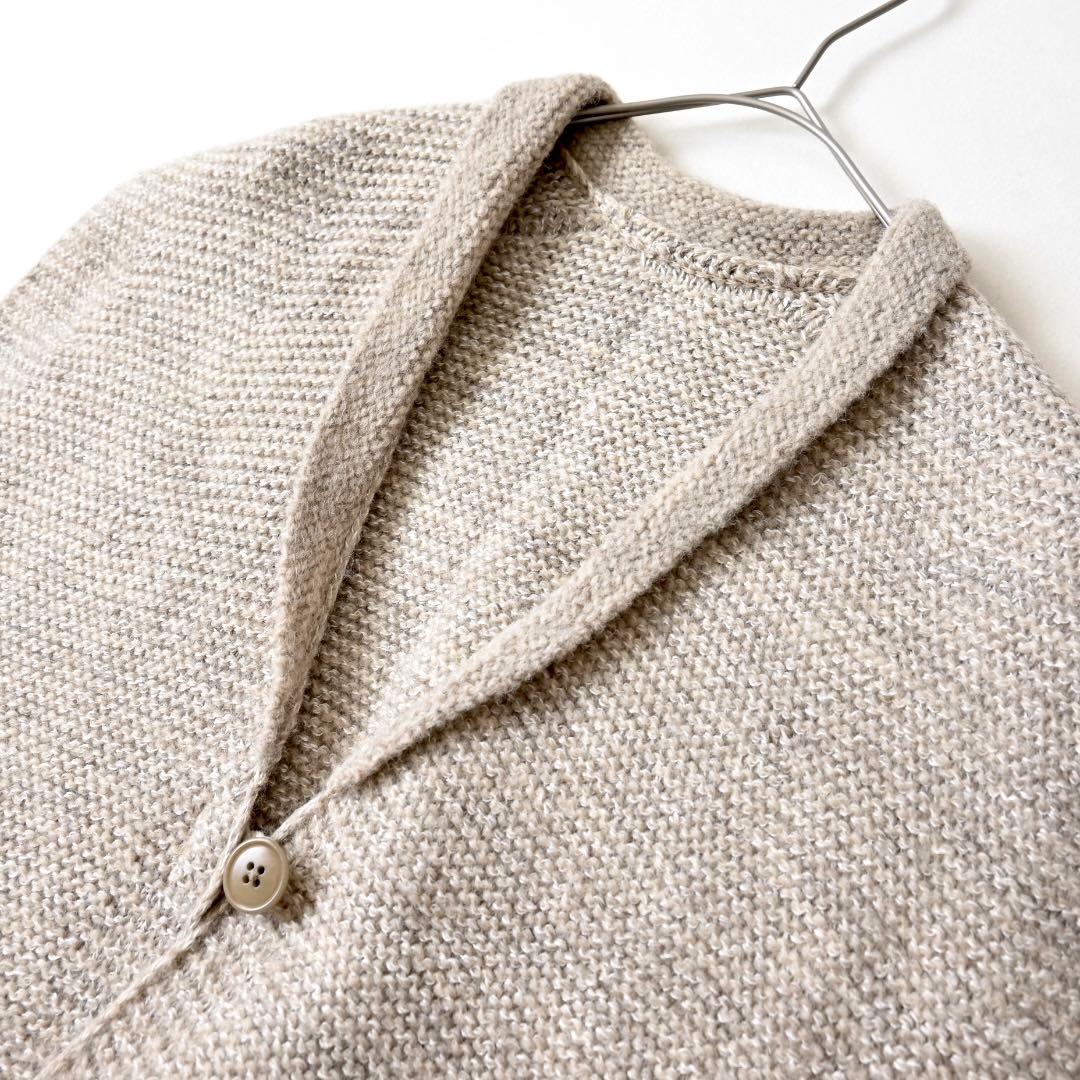 中川政七商店 コクーン ウール ニットベストカーディガン へちま襟