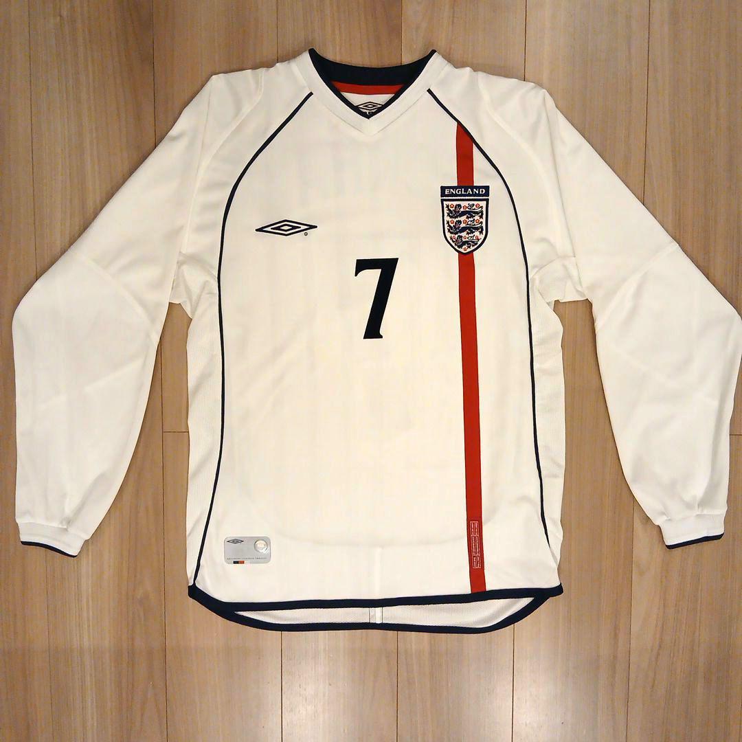 美品　Umbro イングランド代表 長袖ユニフォーム ベッカム 7番