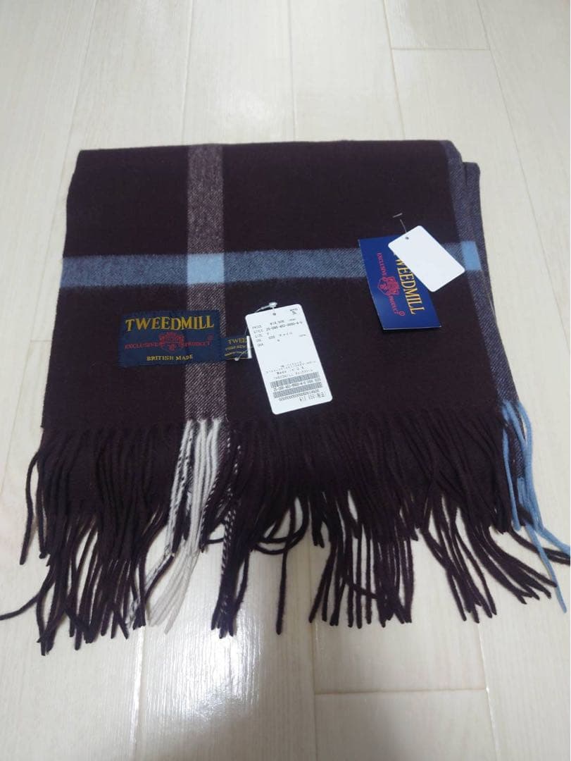【新品未使用】TWEEDMILL/ツイードミル　チェックストール