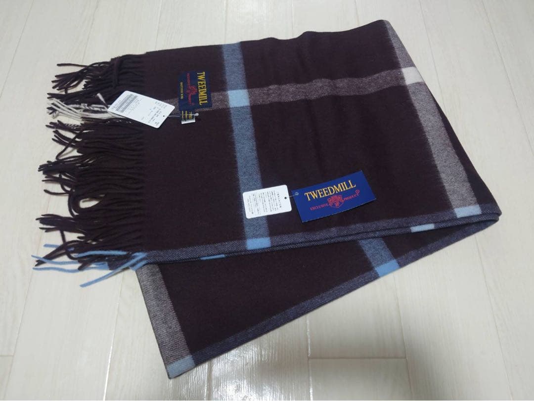 【新品未使用】TWEEDMILL/ツイードミル　チェックストール
