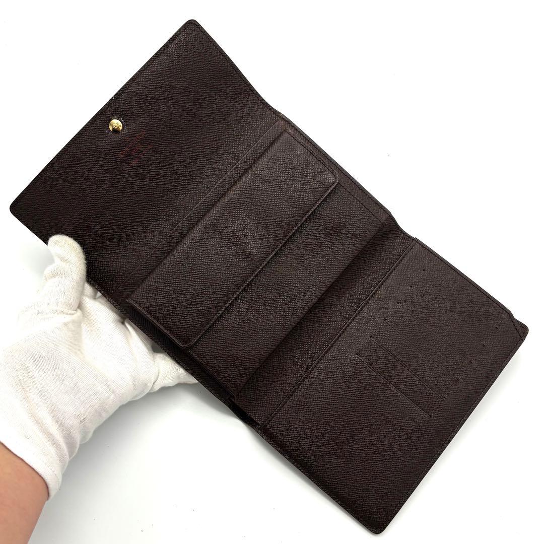 【超美品】ルイヴィトン ダミエ ポルトトレゾール エテュイパピエ 三つ折り財布