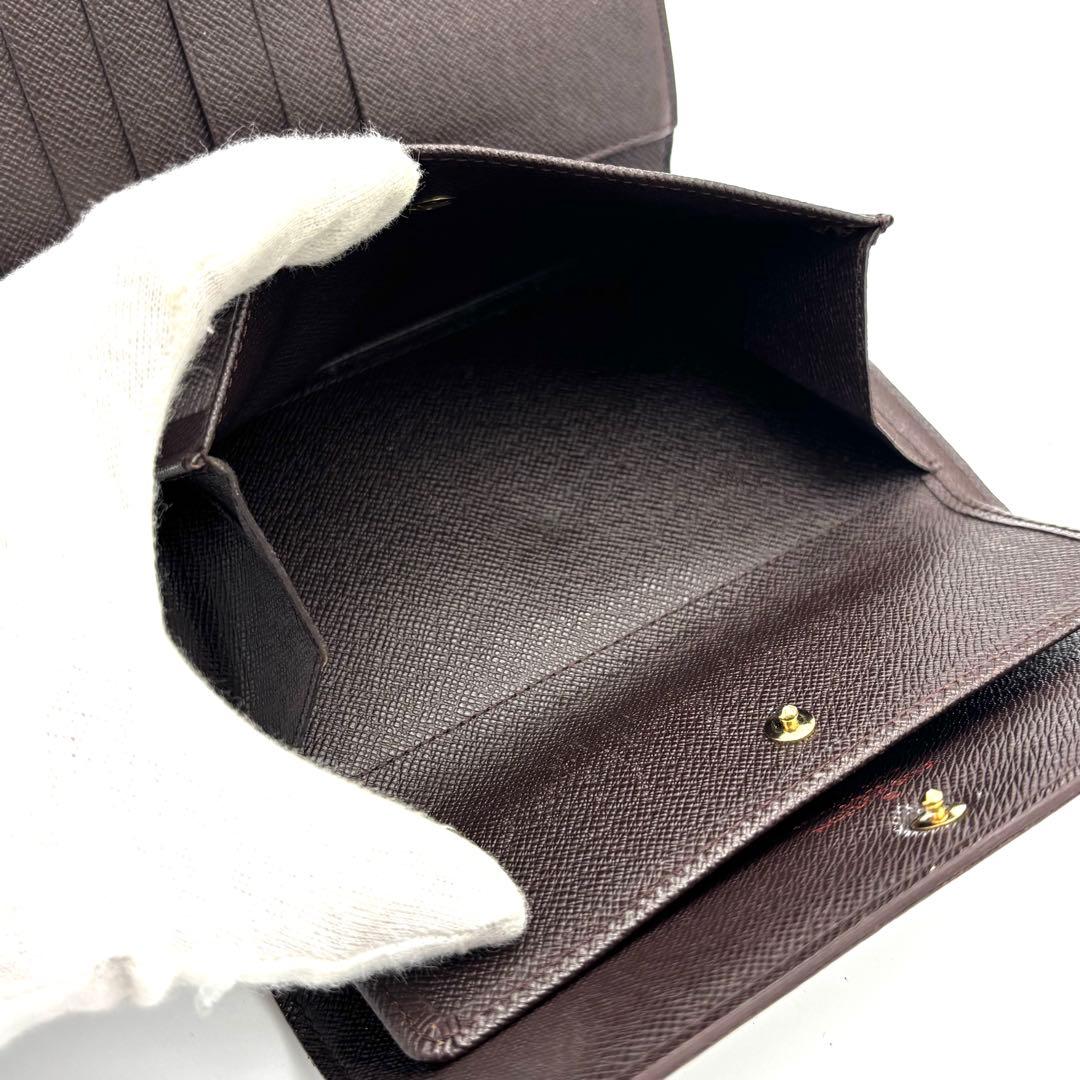 【超美品】ルイヴィトン ダミエ ポルトトレゾール エテュイパピエ 三つ折り財布