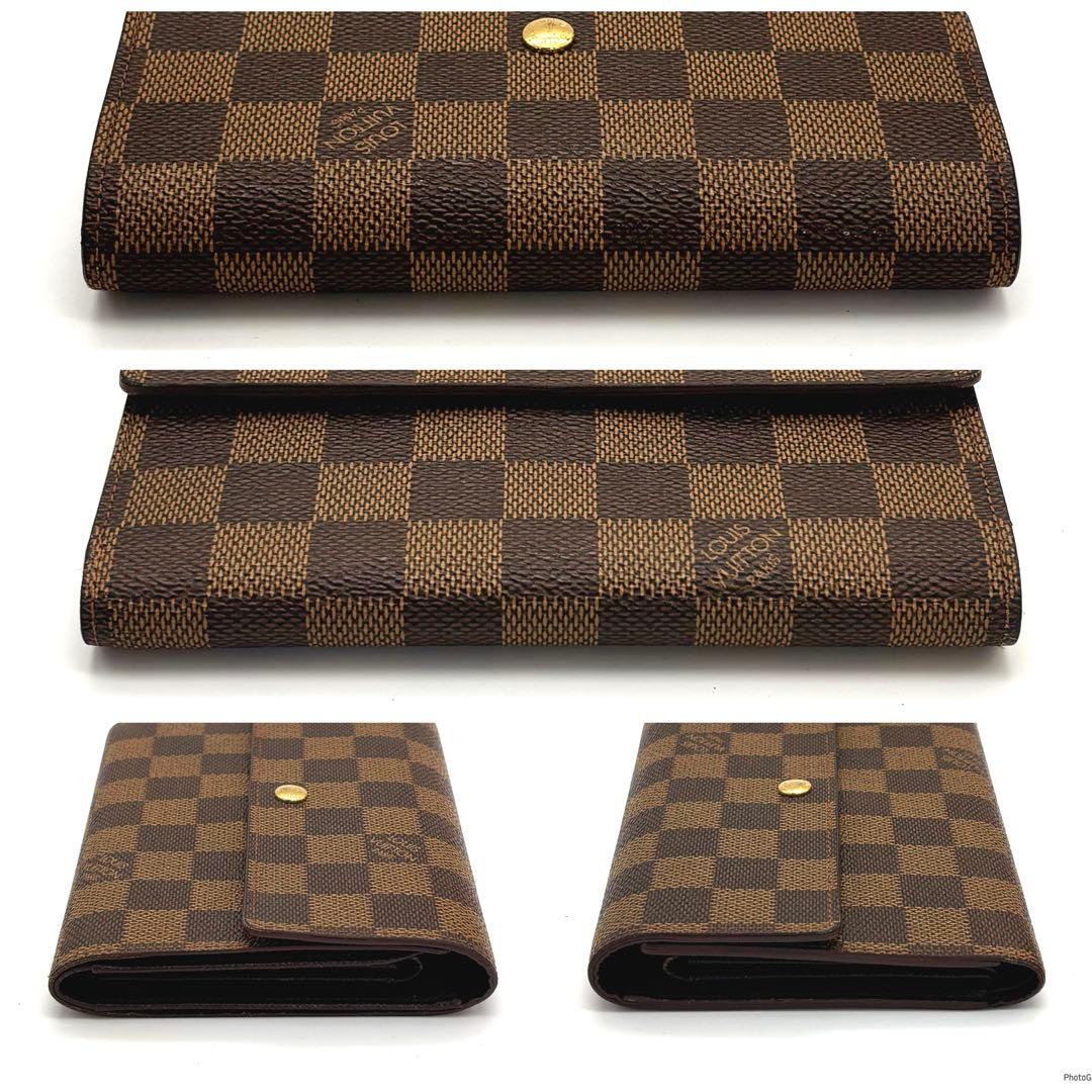 【超美品】ルイヴィトン ダミエ ポルトトレゾール エテュイパピエ 三つ折り財布