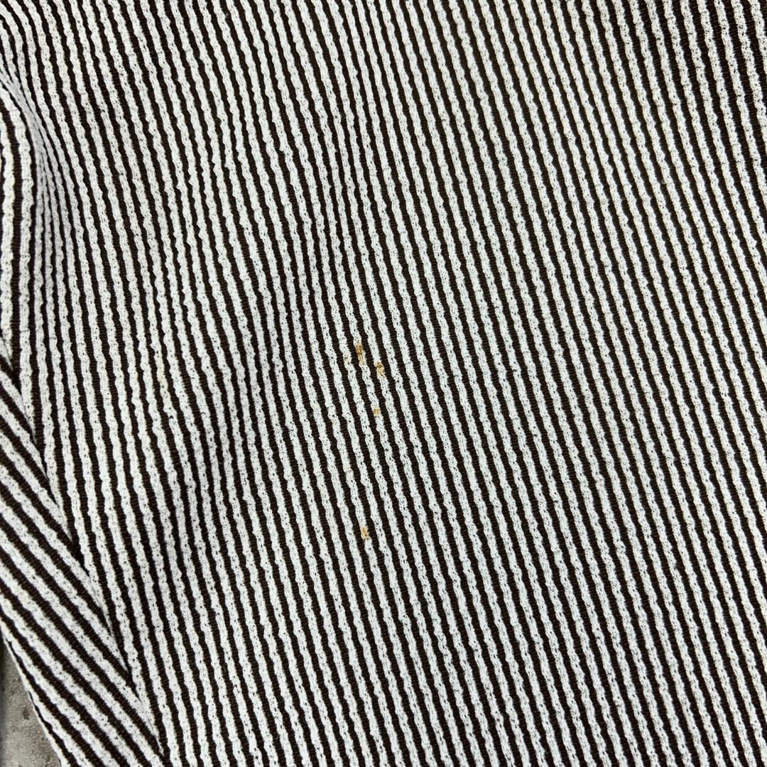ご*す様 70s　zayre　ストライプ　スラックス　古着　ブラウン　ホワイト