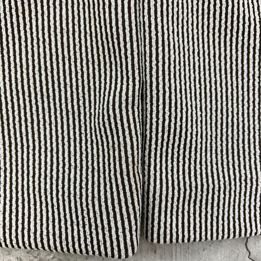 ご*す様 70s　zayre　ストライプ　スラックス　古着　ブラウン　ホワイト