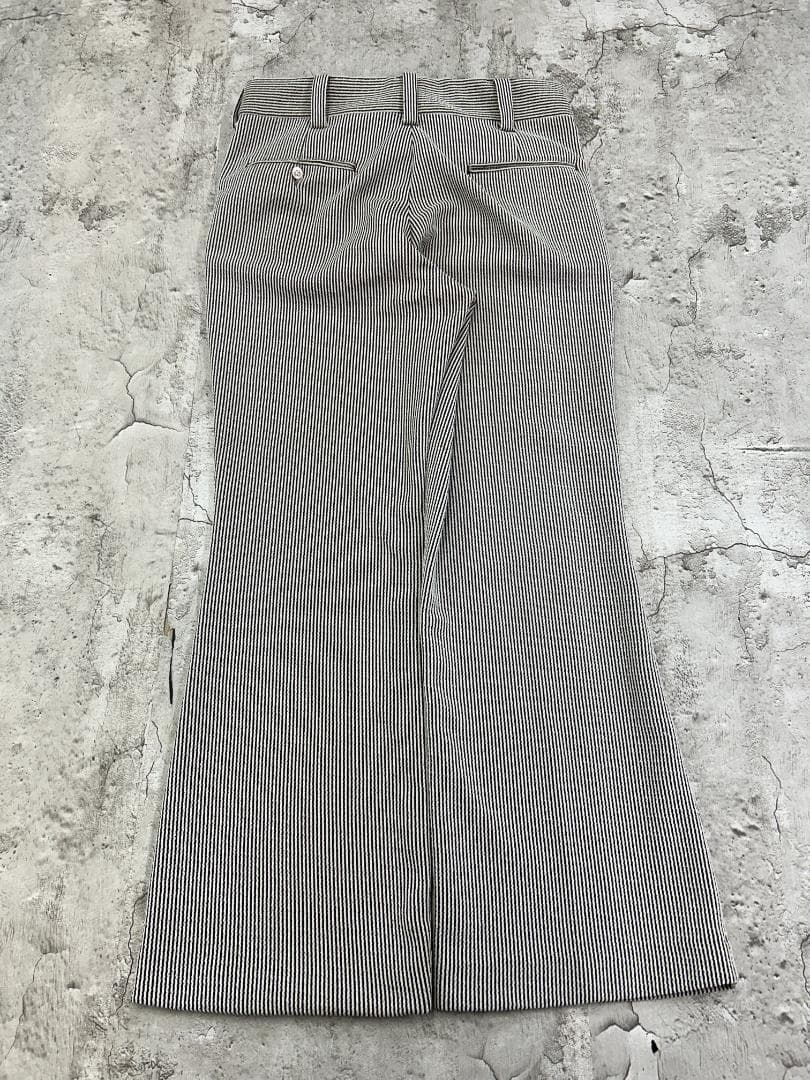 ご*す様 70s　zayre　ストライプ　スラックス　古着　ブラウン　ホワイト