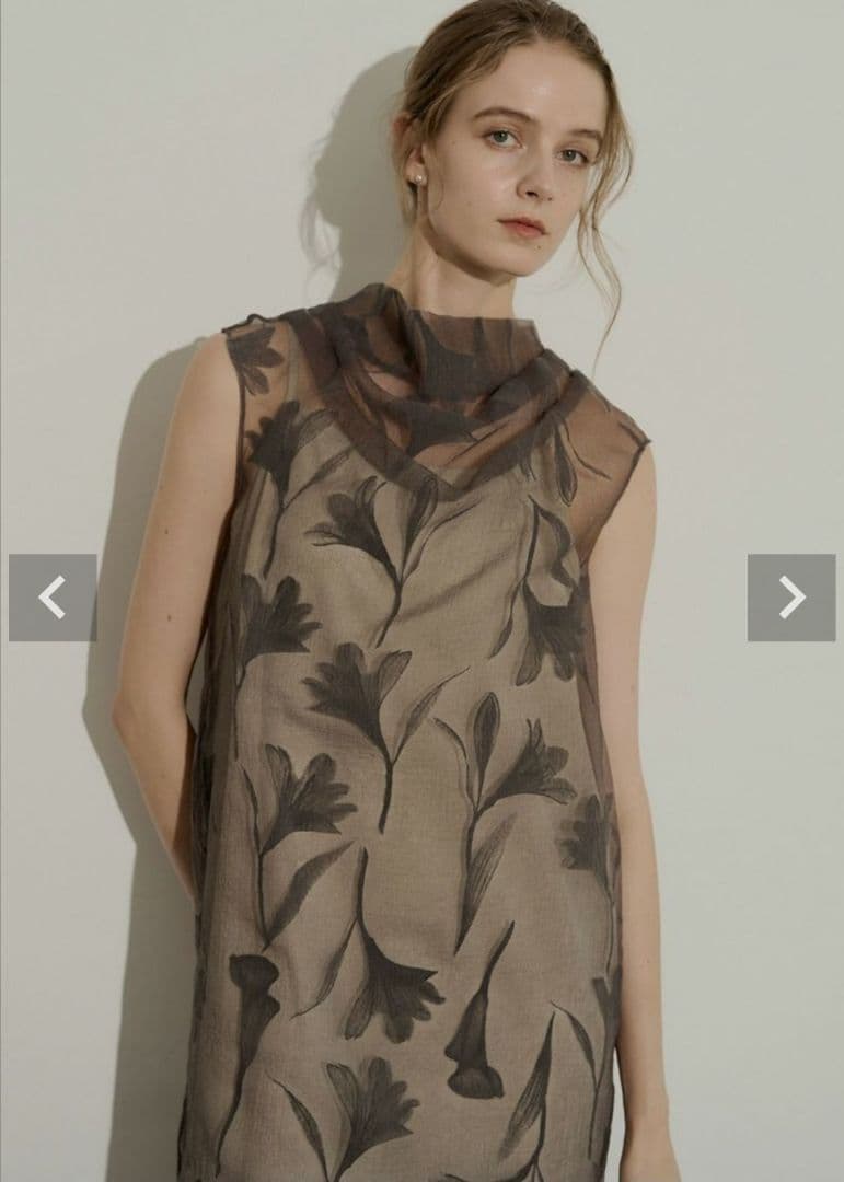 LE’RURE　drape design dress　ブラウン　M