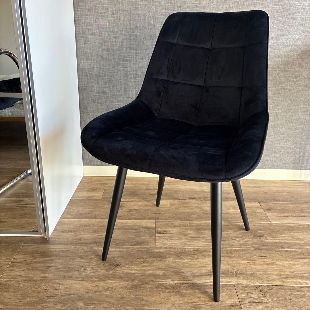 かなでもの Elegant Velvet Box Stitch Chair