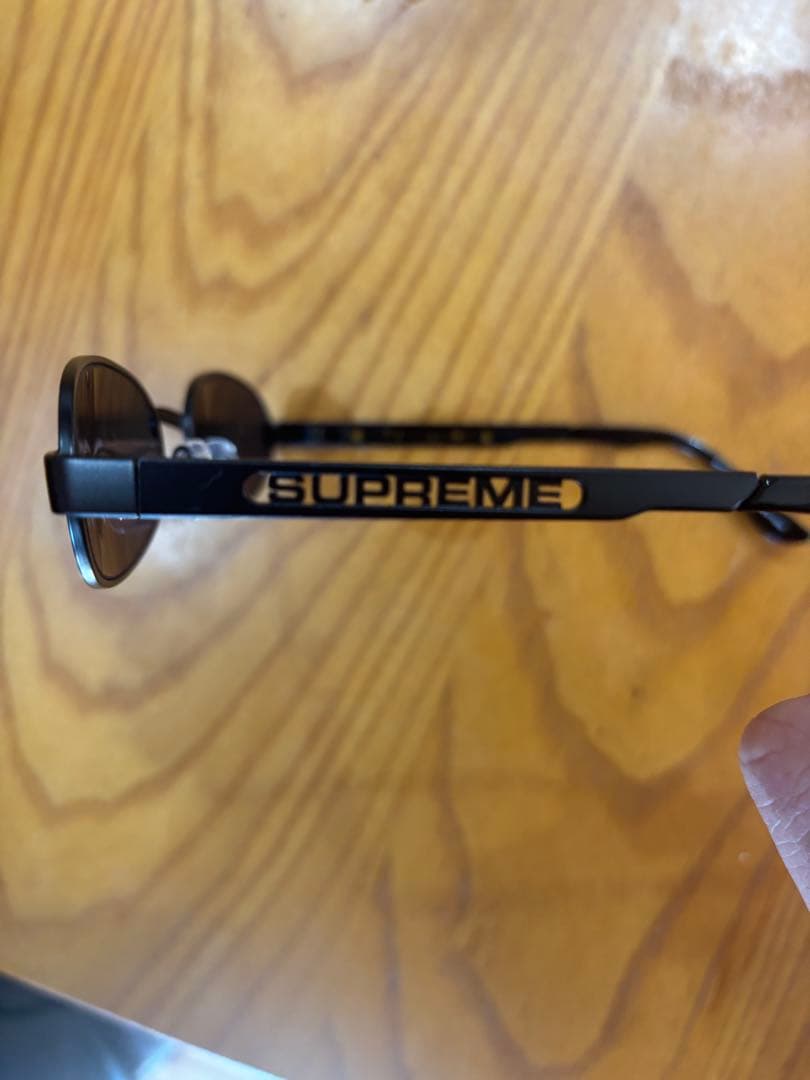 SUPREME ブラック オーバル サングラス