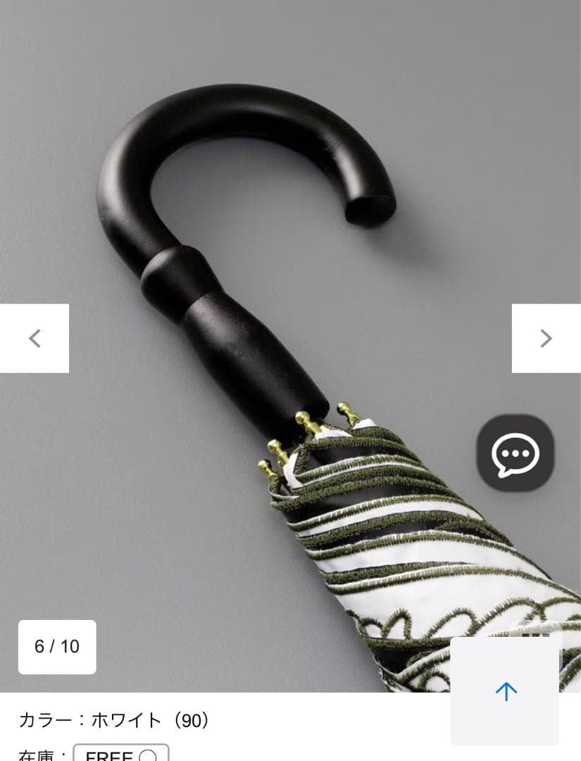 新品　ビューランス カリグラフィー刺しゅう柄 晴雨兼用傘