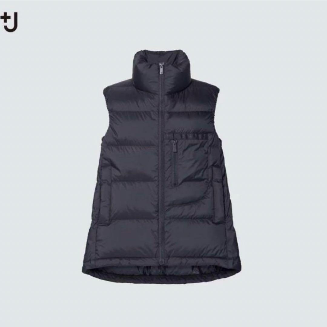 【美品】UNIQLO +J ボリュームダウンベスト ブラック M