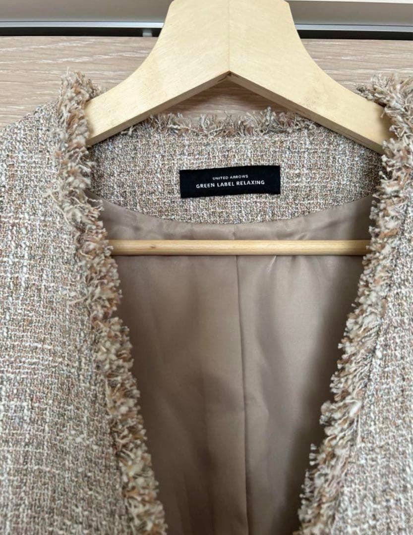 ako ミックスツイードライク ジレ