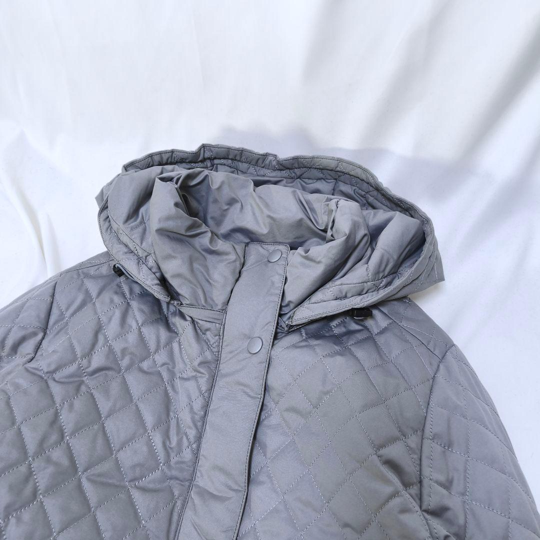 美品✨ダンスキン 大きいサイズ キルティングロングコート グレー XL