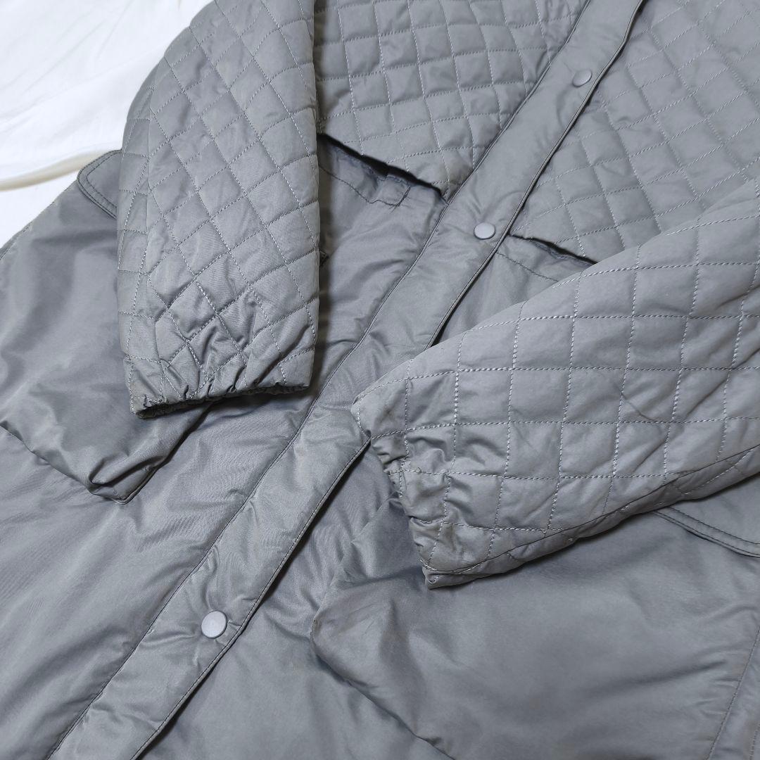 美品✨ダンスキン 大きいサイズ キルティングロングコート グレー XL