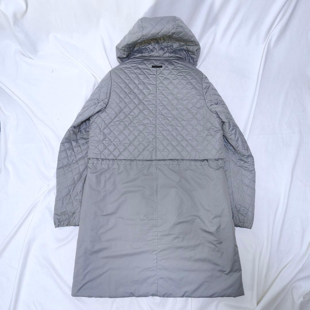 美品✨ダンスキン 大きいサイズ キルティングロングコート グレー XL