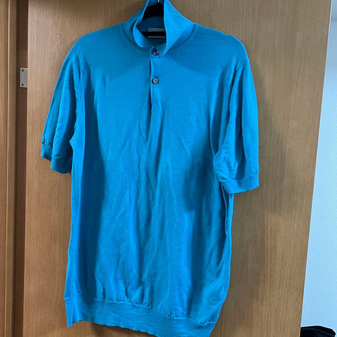 JOHN SMEDLEY 水色 ポロシャツ XL
