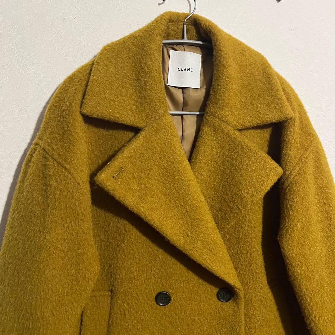 キャサリン様 clane OVER LINE DOUBLE COAT イエロー