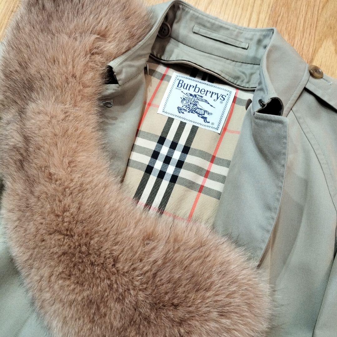 BURBERRY トレンチコート ファー付き