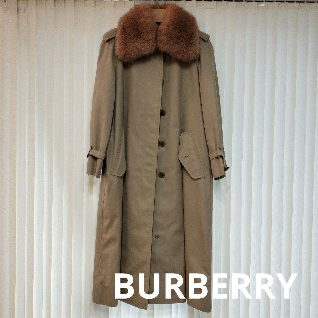 BURBERRY トレンチコート ファー付き