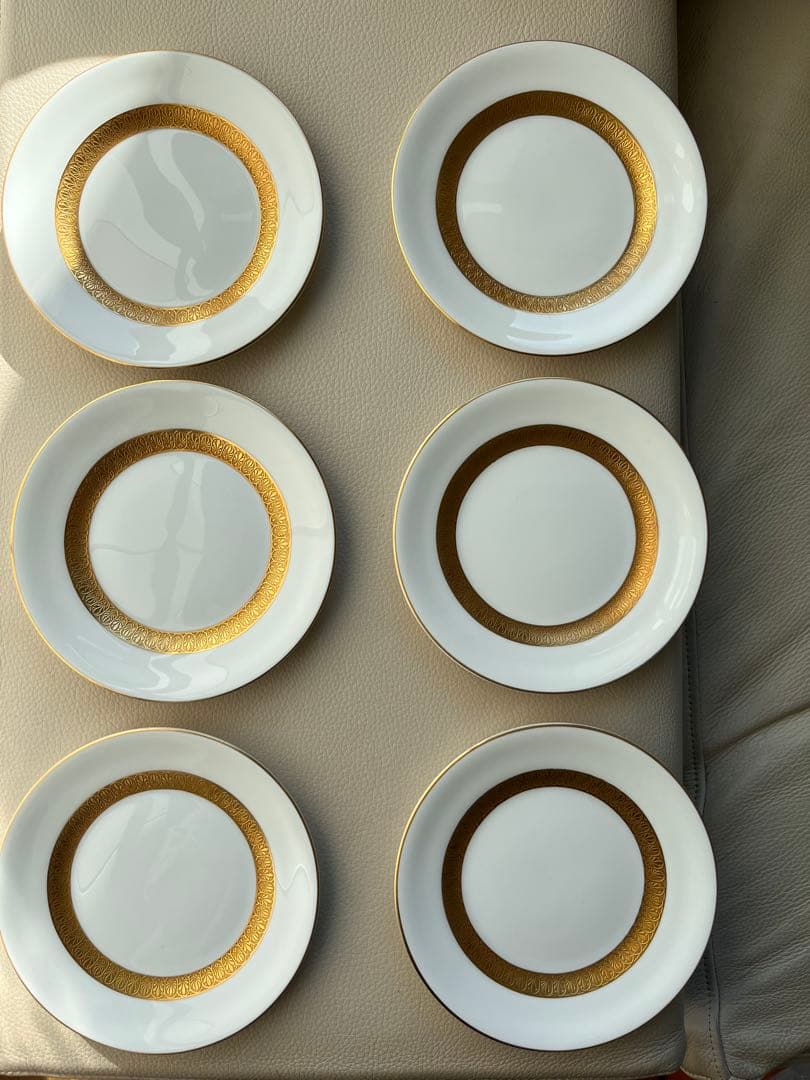 黒壺金文字  15cmプレート 6枚 ADELPHI