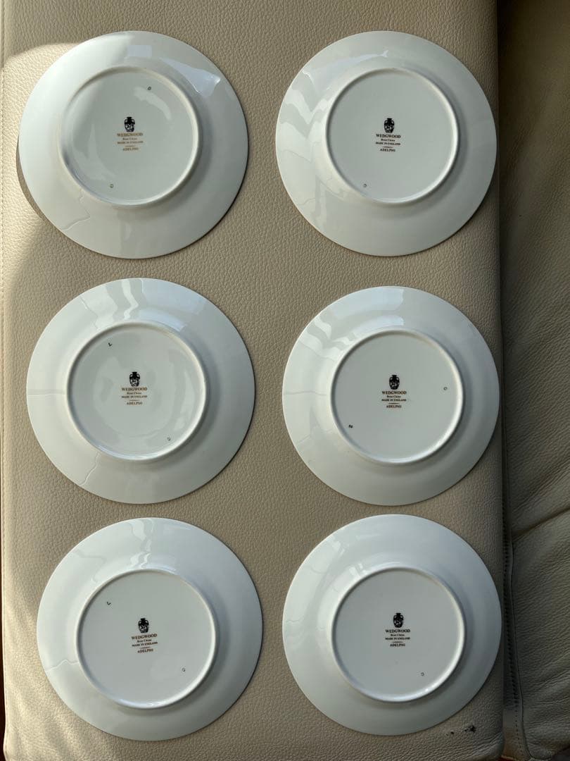 黒壺金文字  15cmプレート 6枚 ADELPHI