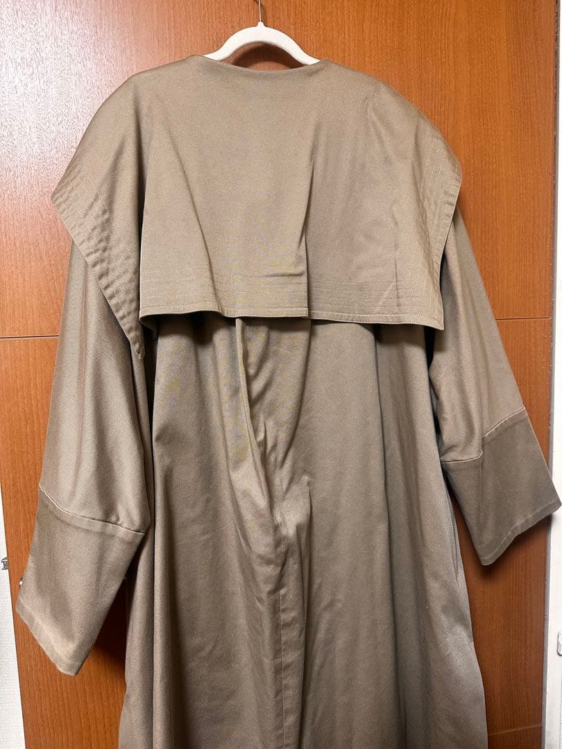 ella_selectshop コットンツイルアシンメトリーコート ベージュ