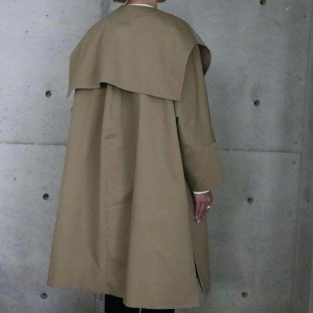 ella_selectshop コットンツイルアシンメトリーコート ベージュ