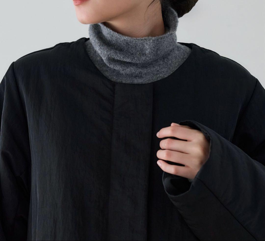 crewre クルーレ　2way ノーカラーパファーコート　サイズ3 ブラック