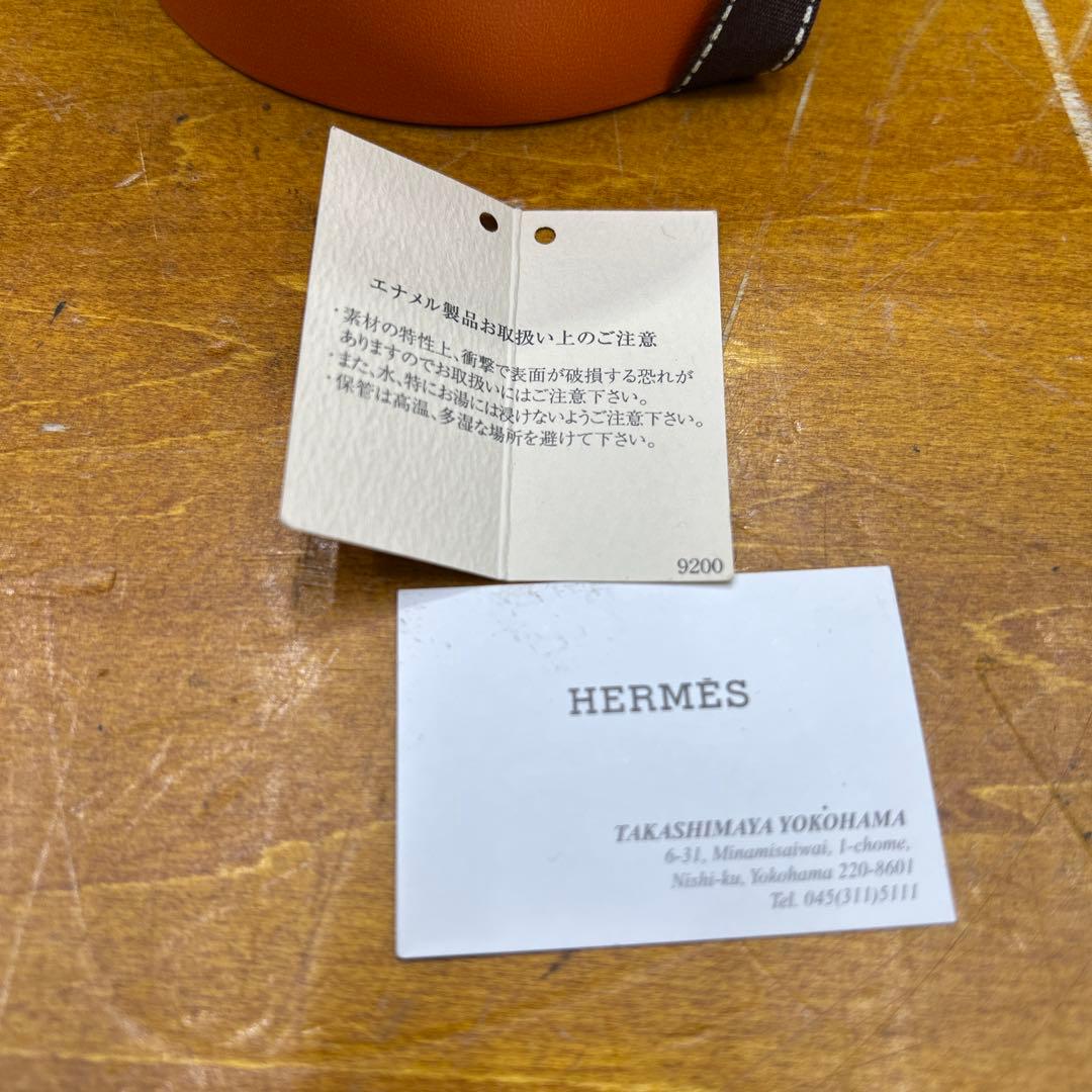 5068 エルメス エマイユTGM 七宝焼き ストライプ バングル ブレスレット