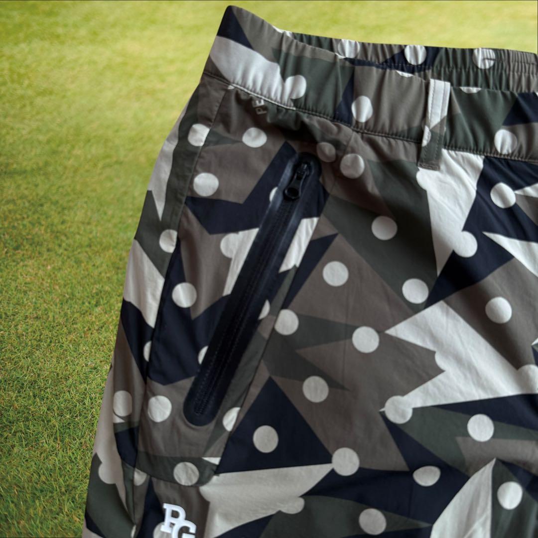 現行モデル　裏起毛　蓄熱　パーリーゲイツ　パンツ　迷彩　S〜M相当　3 黒　カモ