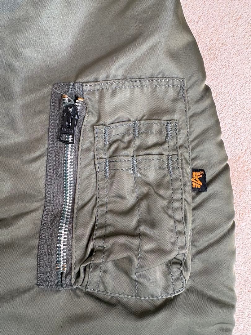 【最終値下げ】vintage ALPHA MA-1 USA製 90s M カーキ