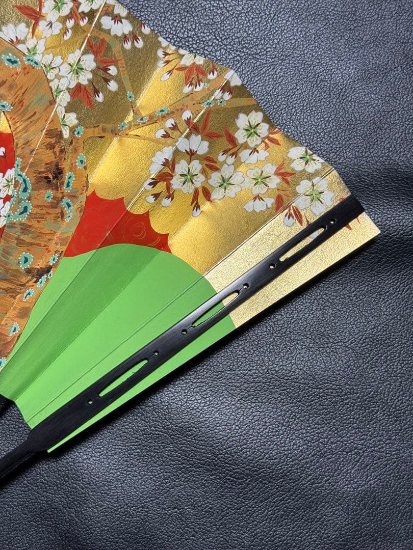 扇子　32cm 宮脇賣扇庵　金　桜　飾り扇　飾舞扇　舞扇子　舞踊　着物