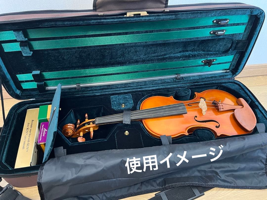 バイオリンケース/肩当て/松脂/消音ミュート セット