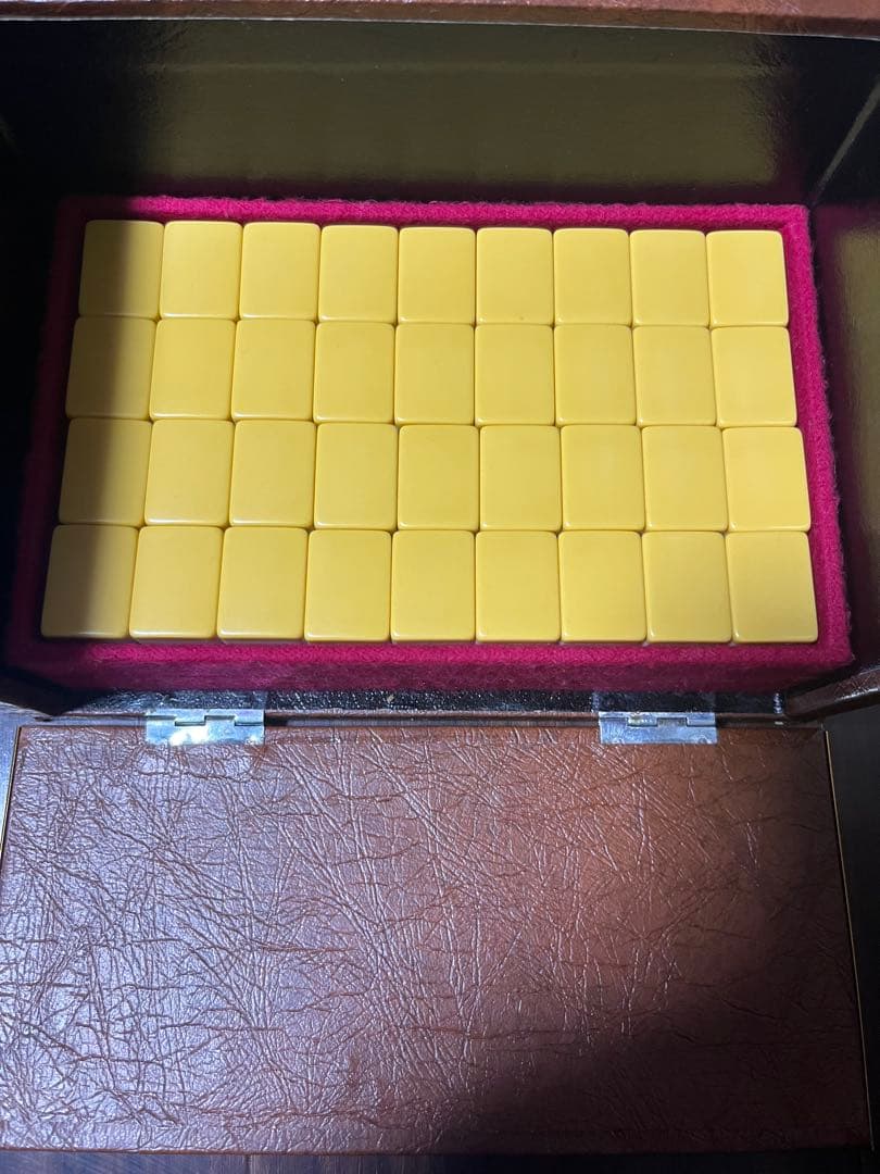 麻雀セット 安達商標 ブラウン　ビンテージ　高級