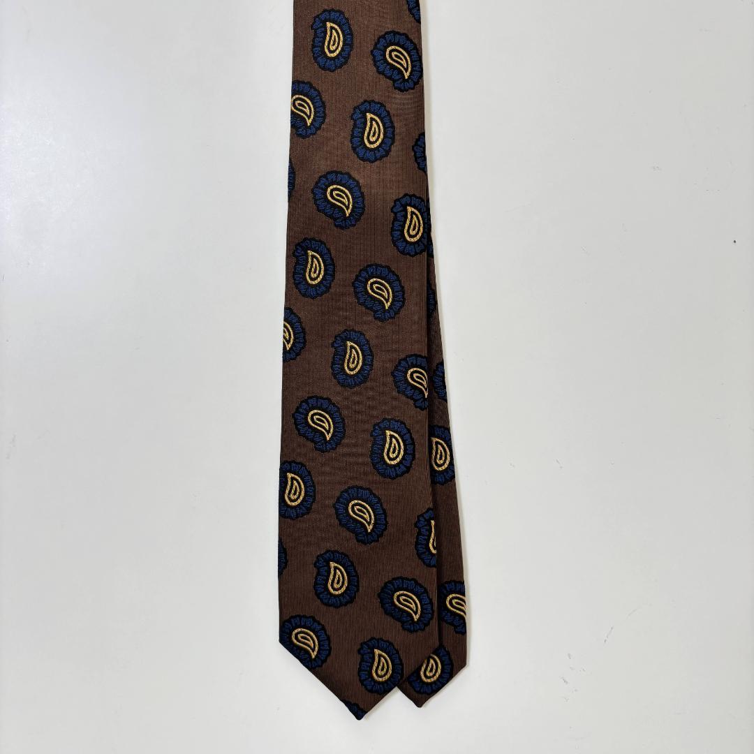 FRANCO BASSI フランコバッシ ペイズリー ジャカード　ネクタイ ③
