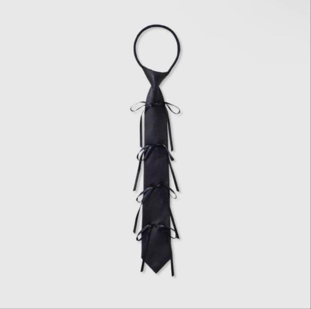 小物 RONE PARC Ribbon rope tie (black)