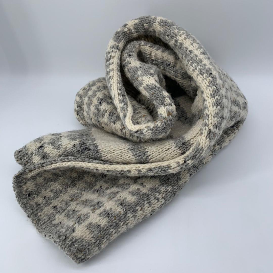 16459✨美品✨トムブラウン 4BAR マフラー ツイード ウール ニット