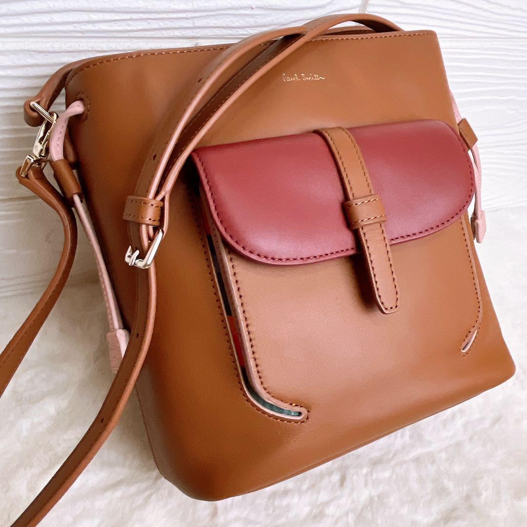 未使用☆Paul Smith ポールスミス 2wayショルダーバッグ ブラウン
