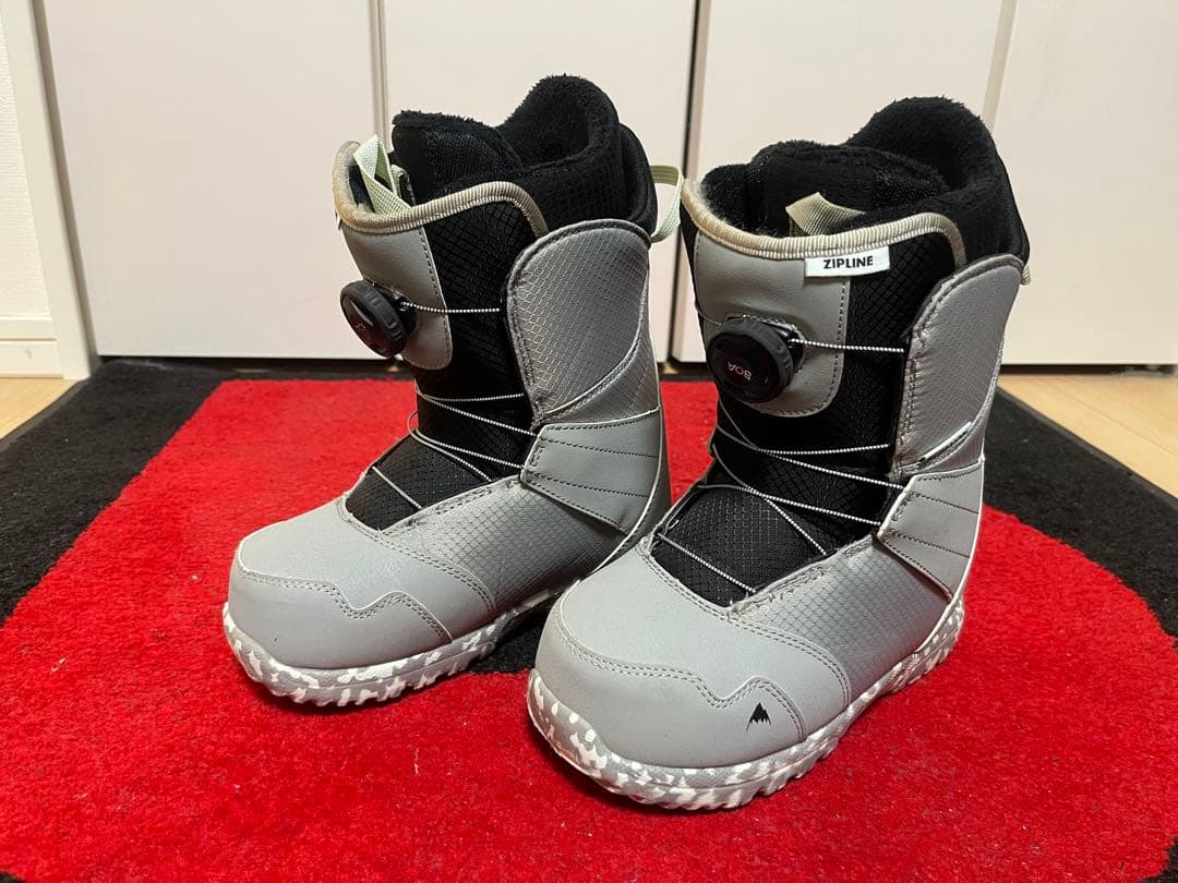 バートン　BURTON ZIPLINE グレー キッズ　ブーツ BOA 22cm