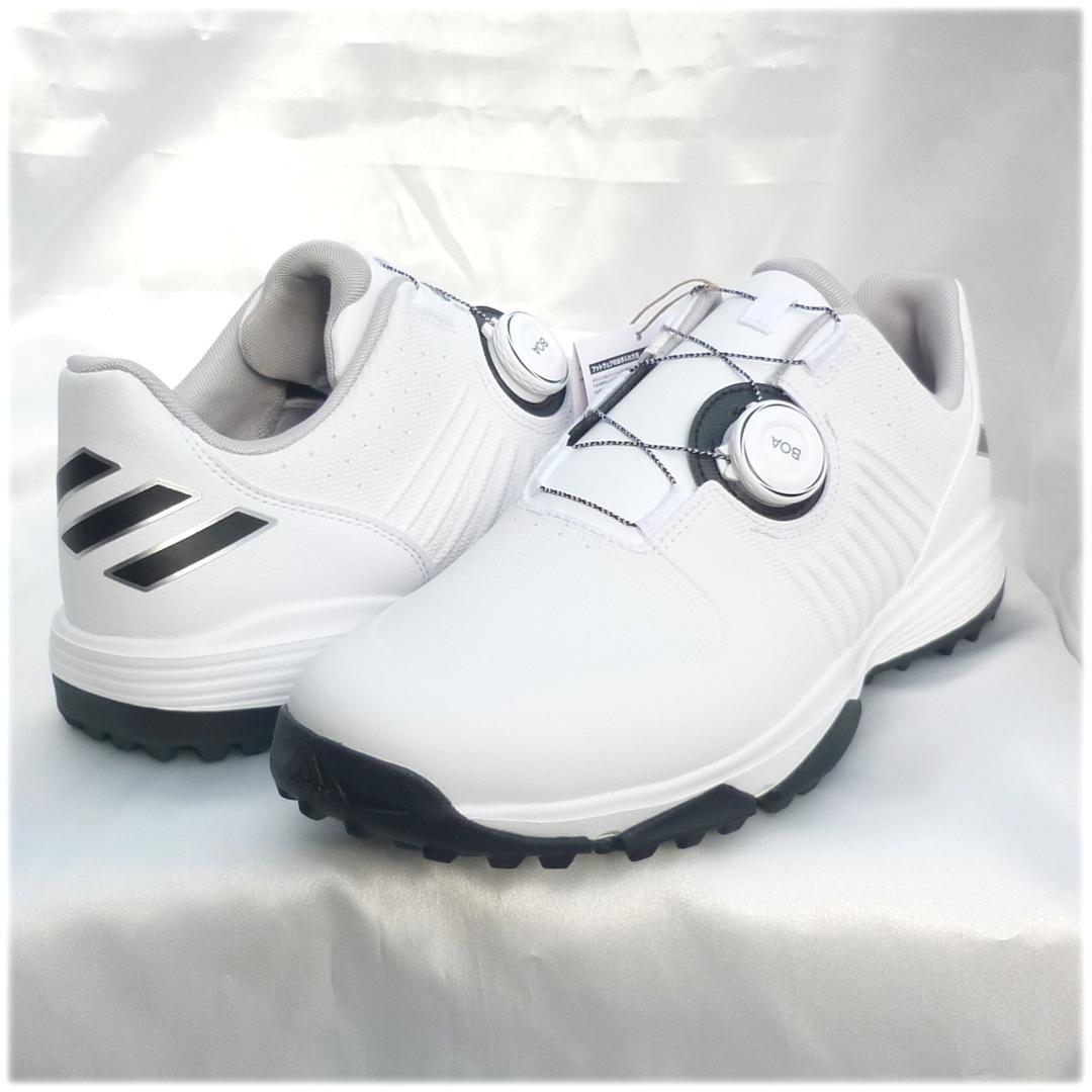 新品27.5cmアディダスゴルフ 白ゴルフシューズ BOA24 ダイヤル式