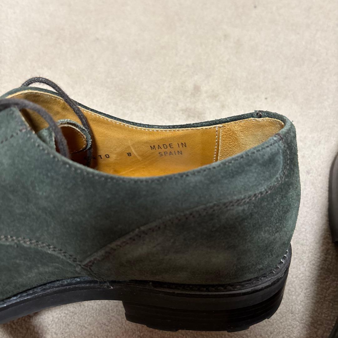 マ*イ様 Berwick 1707 グリーン スエード レースアップシューズ