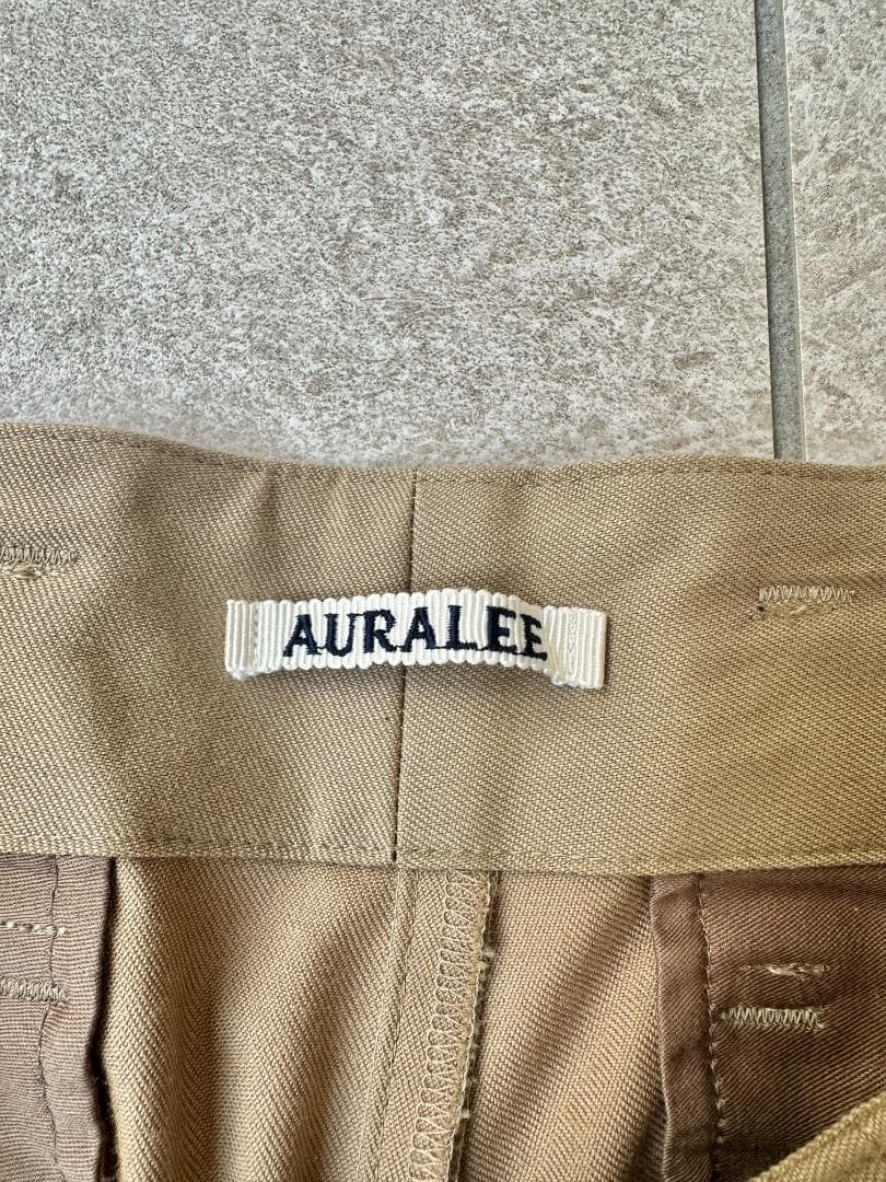 【サイズ4】AURALEE スーパーファインウールコットンツイルスラックス