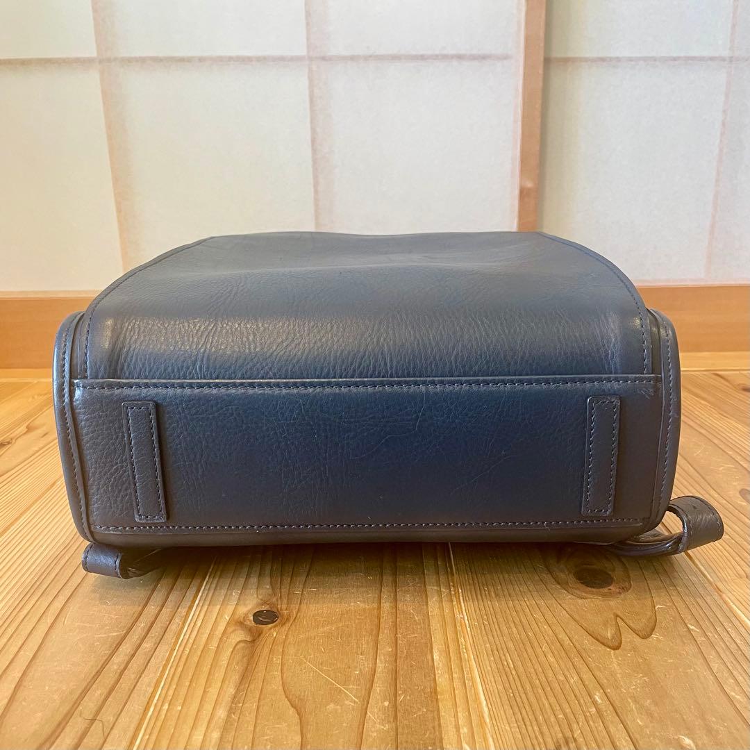L レザービジネスバッグ 青
