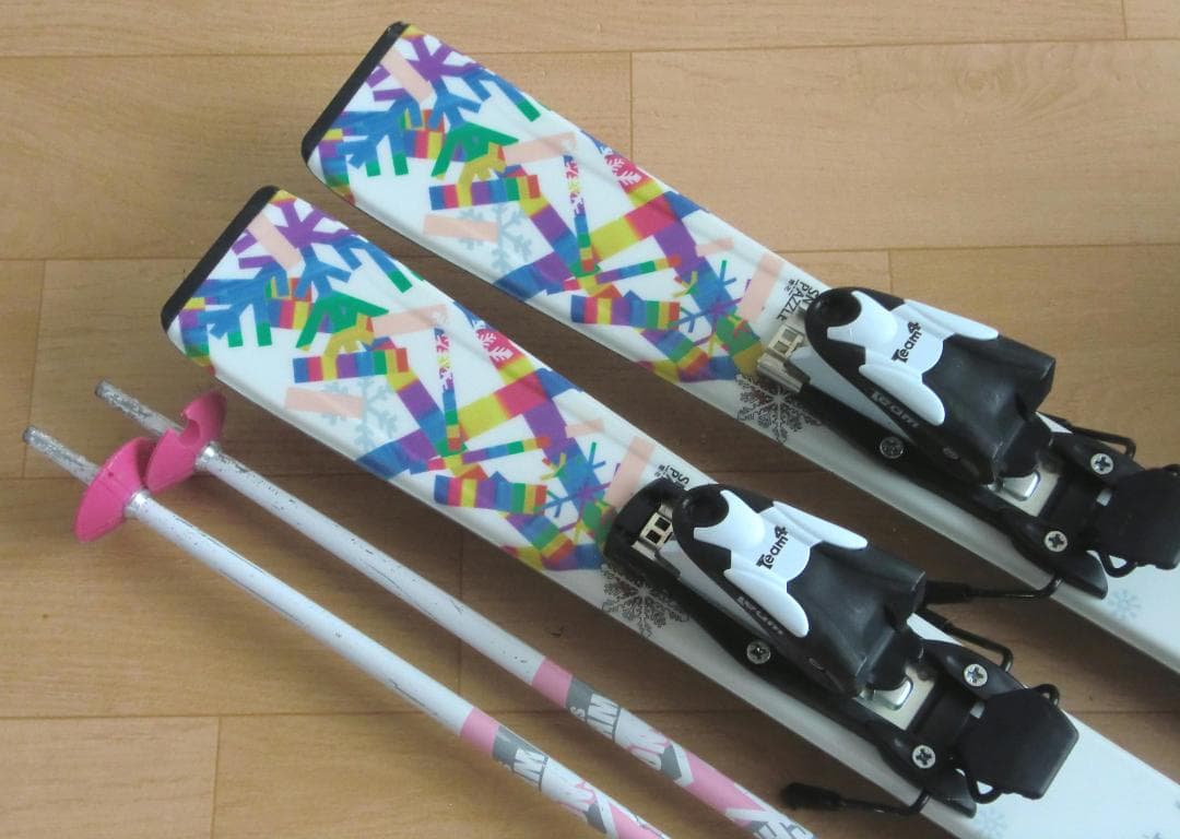 ■■送料無料■SWALLOW■子供用スキー4点セット■板110/靴21.5■■