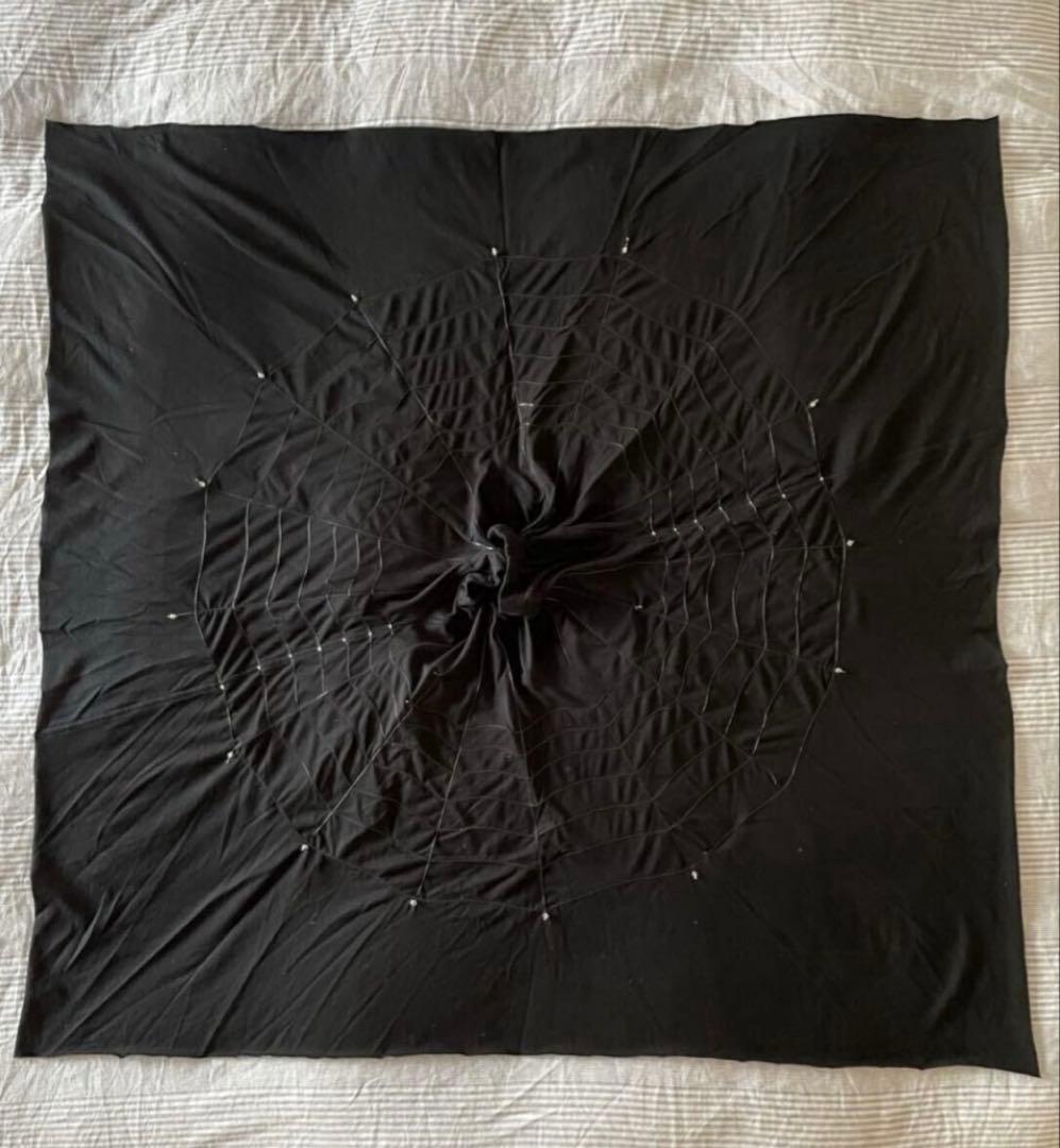 [90s] ISSEY MIYAKE スカート “蜘蛛の巣” ブラックコットン